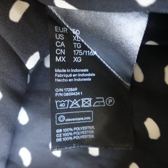 H&M Black and  off-white patterned dress - Picture 11 of 11